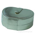 Heart-shaped Leather Ring Box Ornament  Box Jewellery Box with Mirror